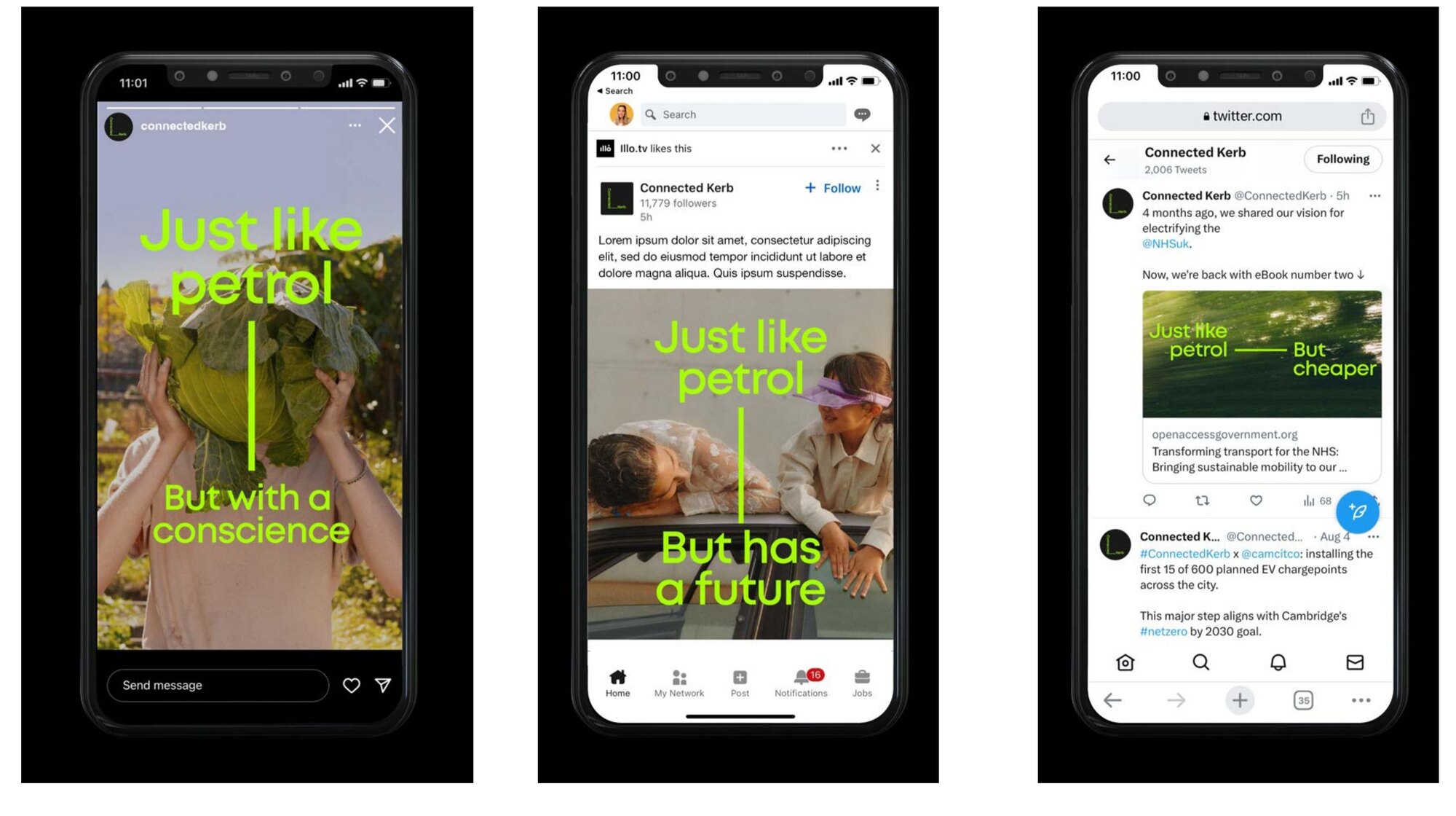 Just Like Petrol on Instagram, LinkedIn and X